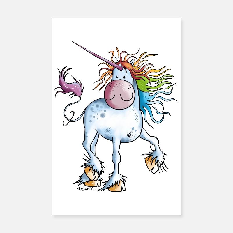 Rainbow Unicorn Poster 20 x 30 cm