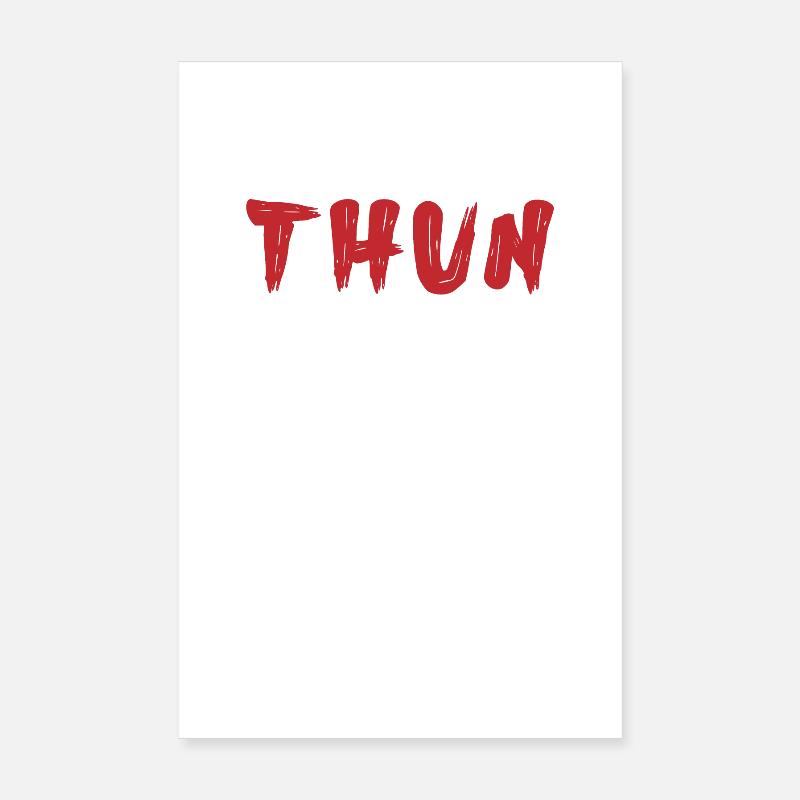 THUN Design - dessiné à la main en rouge Poster 20 x 30 cm