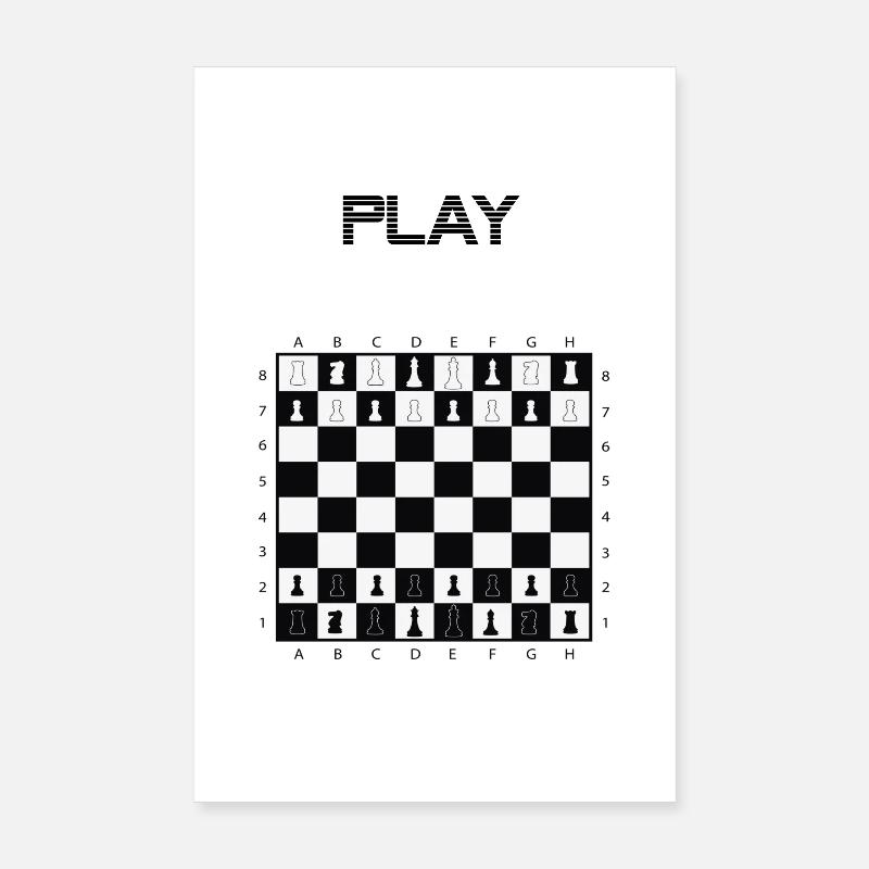 chess - Poster 20 x 30 cm - blanc