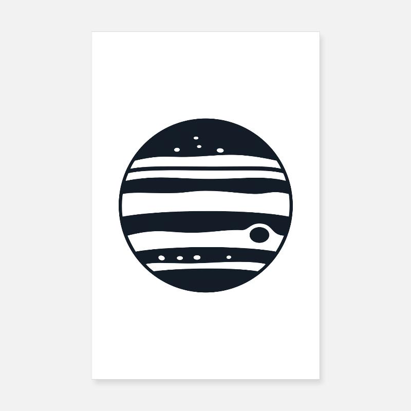 Planet Jupiter - Poster 20x30 cm - Weiß