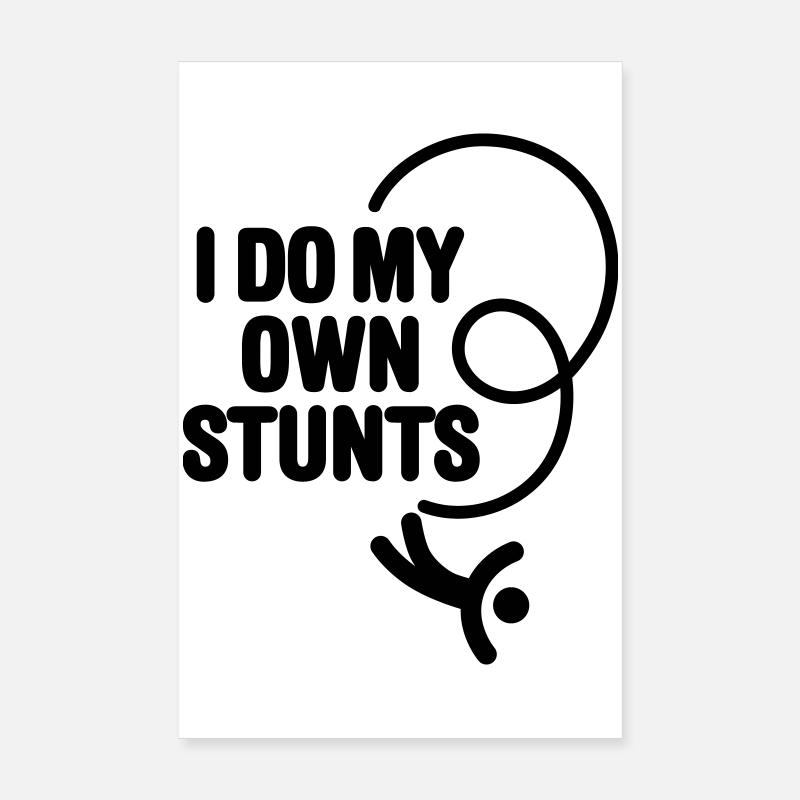 Ich mache meine eigenen Stunts, Bungee-Jumping, Bungee-Jumper Poster 20x30 cm