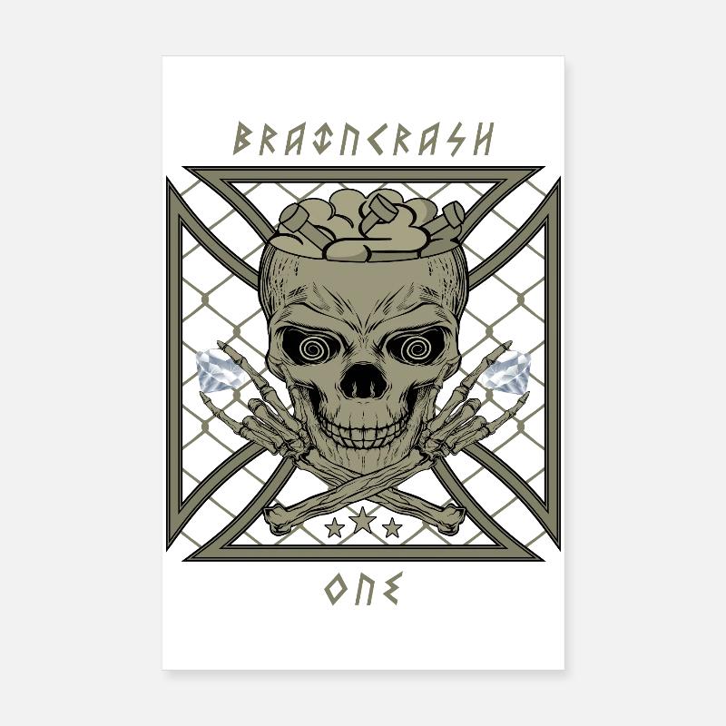 Gehirn Crash eins Poster 20x30 cm