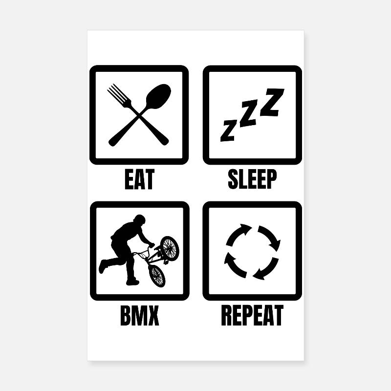Horaire BMX Poster 20 x 30 cm