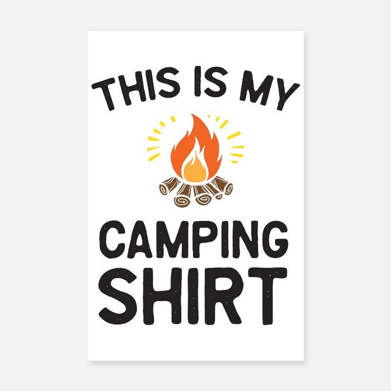 Ceci est ma chemise de camping Poster 20 x 30 cm