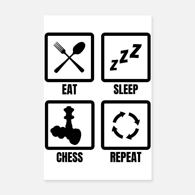 Routine d’échecs Poster 20 x 30 cm