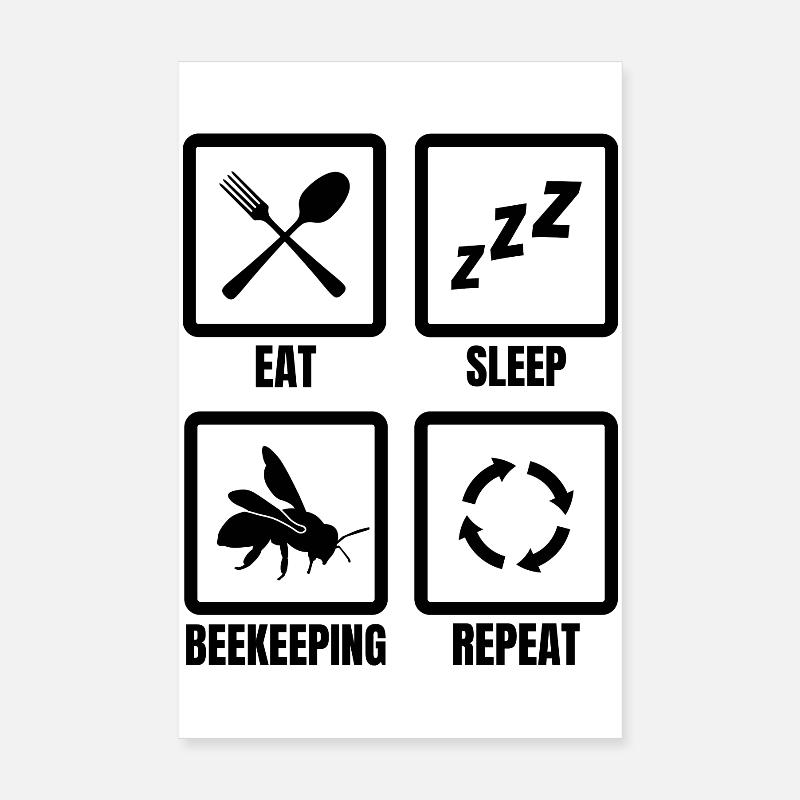 Routine apicultrice Poster 20 x 30 cm