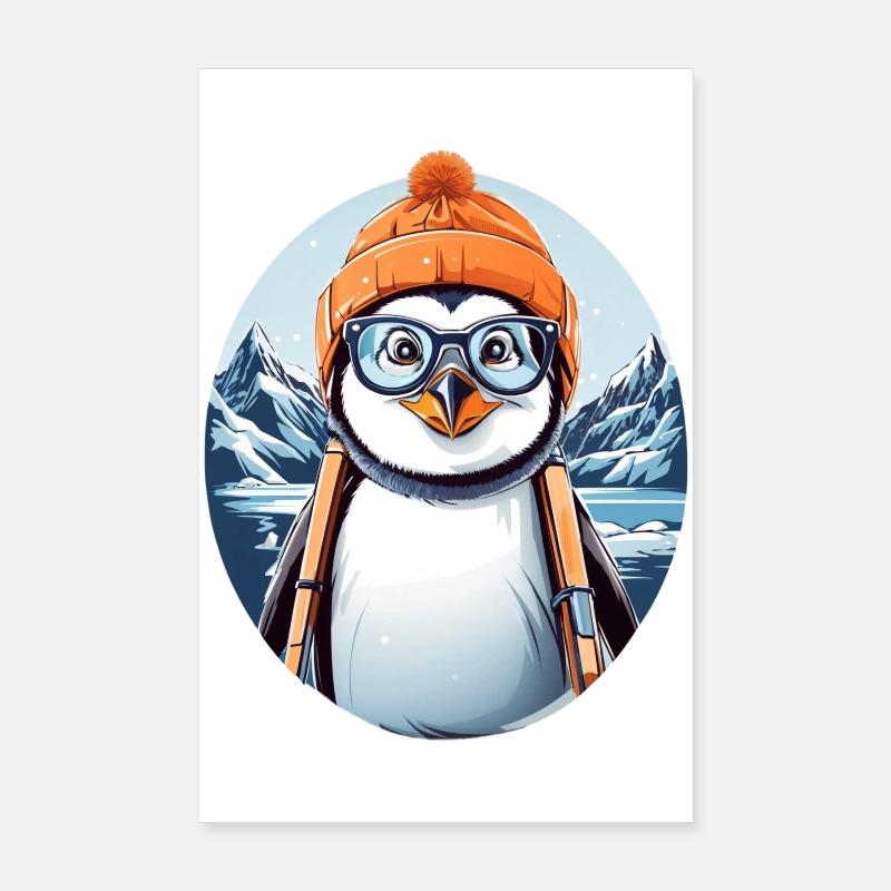 Pingouin mignon Poster 20 x 30 cm