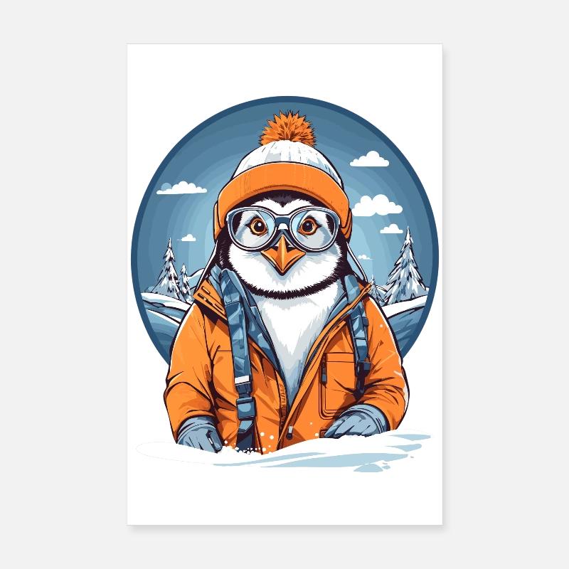 Pingouin mignon Poster 20 x 30 cm
