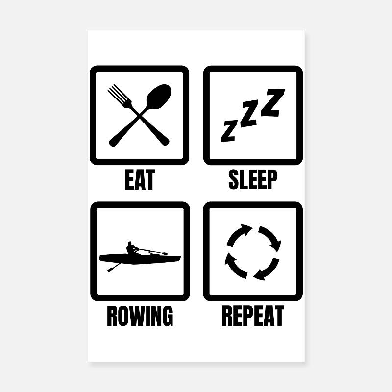 Routine du rameur Poster 20 x 30 cm