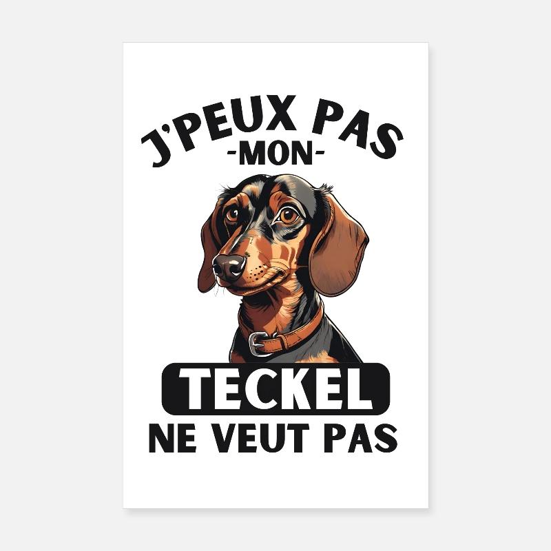 Chien doux de race TECKEL 1 Poster 20 x 30 cm
