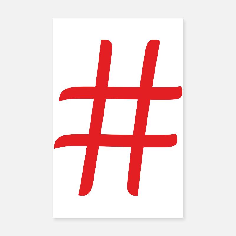 hashtag Poster 20x30 cm