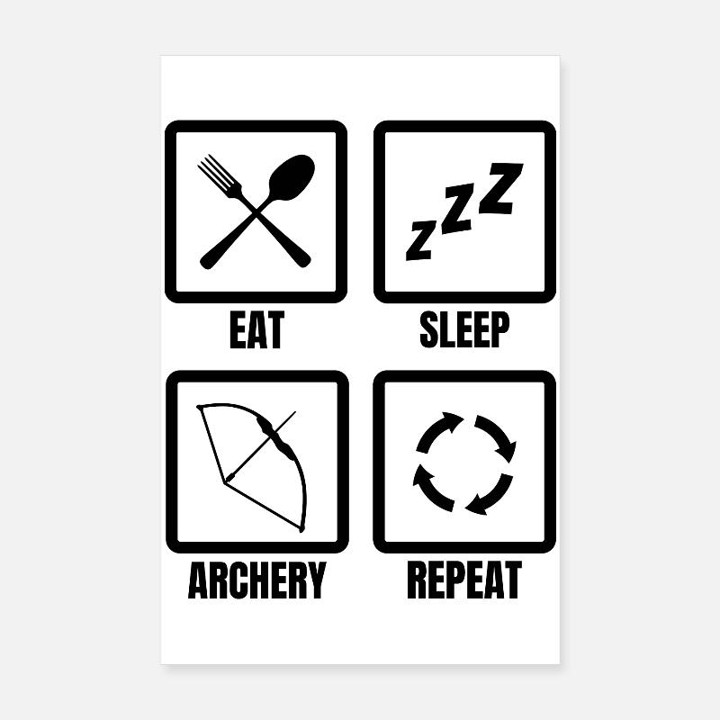Bogenschütze Routine Poster 20x30 cm