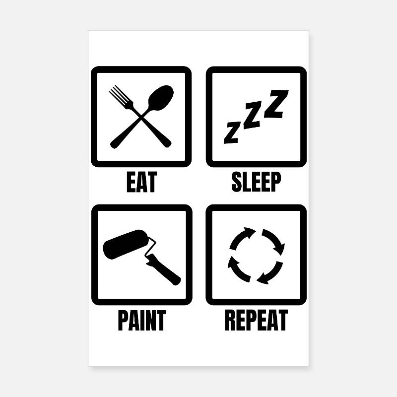 Maler Motivation Poster 20x30 cm