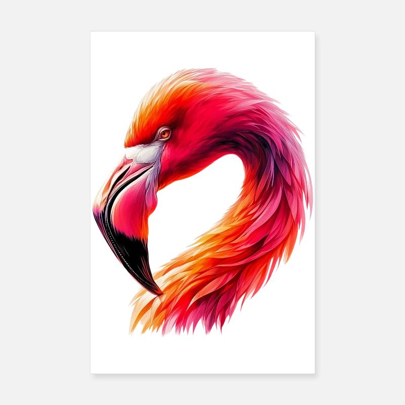 Flamingo Poster 8" x 12" (20x30 cm)