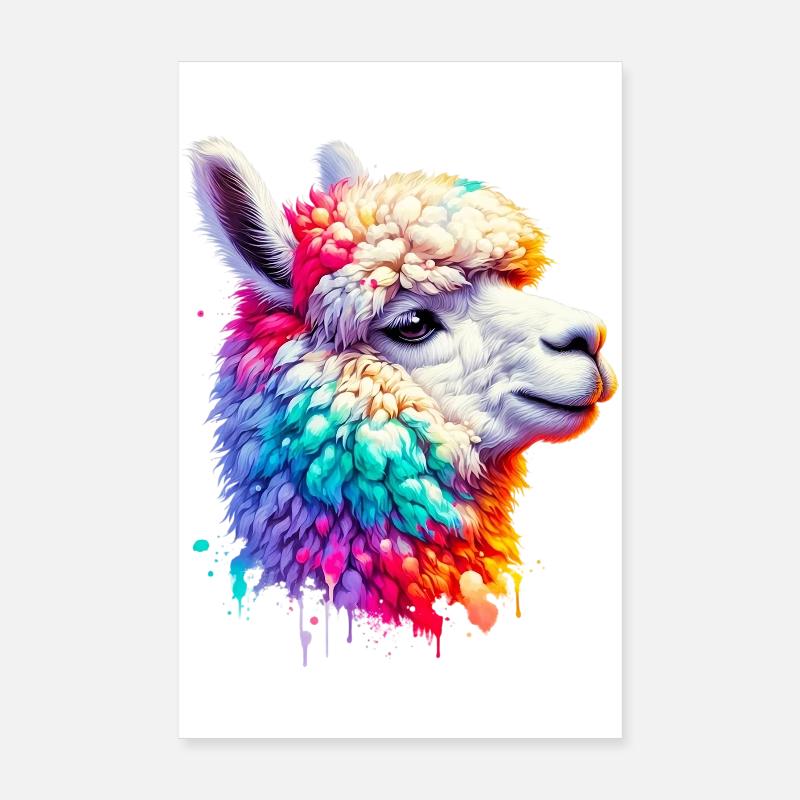 Alpaca Poster 8" x 12" (20x30 cm)