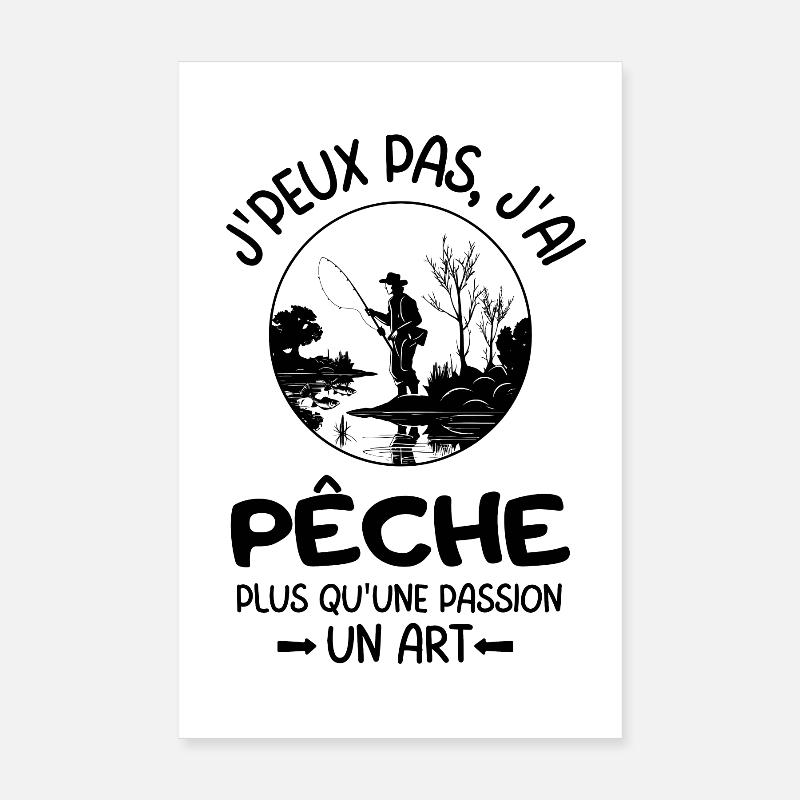 Pêche pêcheur Poster 20 x 30 cm