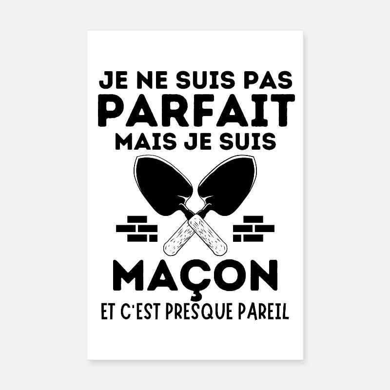 Maçon maçonnerie Poster 20 x 30 cm
