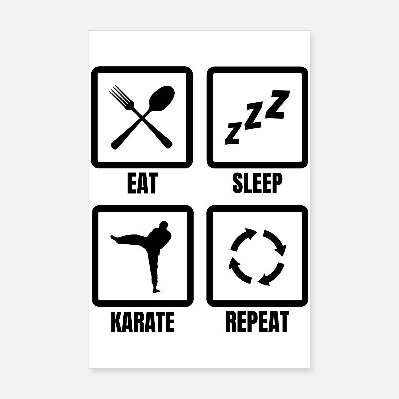 Routine de karaté Poster 20 x 30 cm