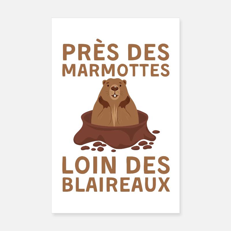 Nature Marmotte Poster 20 x 30 cm