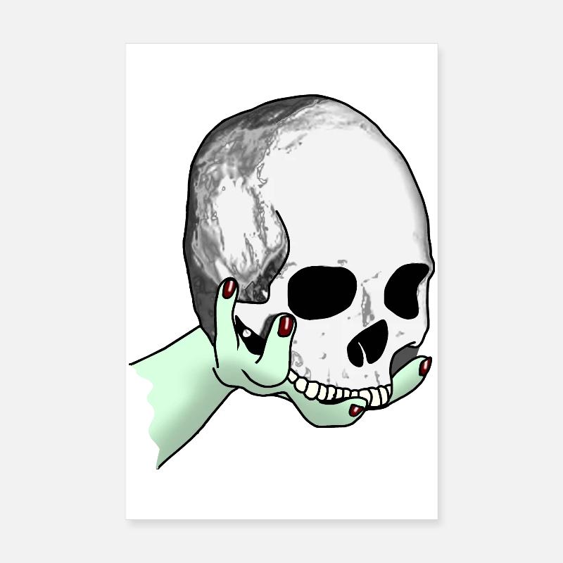 Totenkopf wird dargeboten Poster 20x30 cm