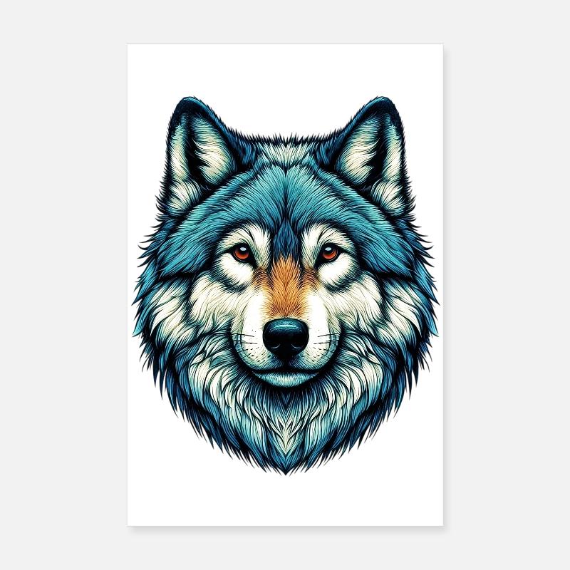 Wolf Poster 20x30 cm