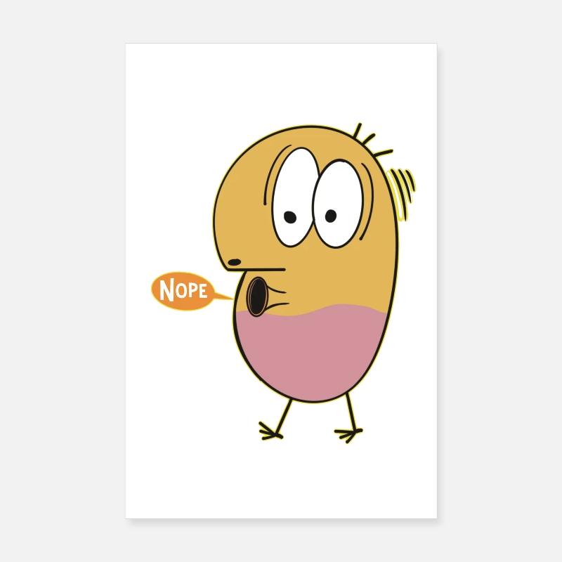 Dodo says nope Poster 8" x 12" (20x30 cm)