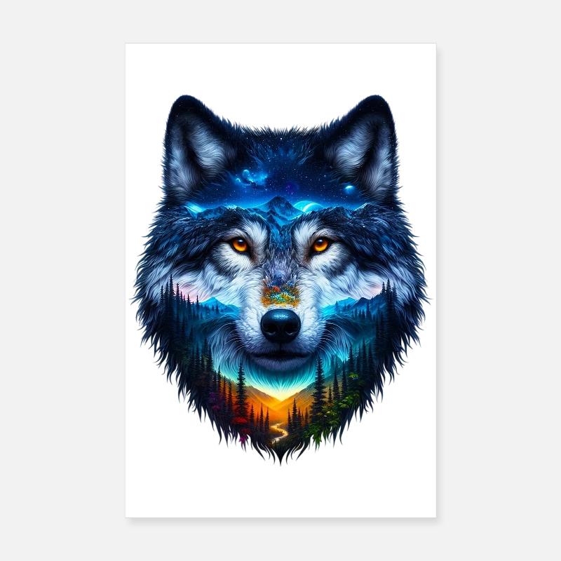 Wolf Poster 8" x 12" (20x30 cm)