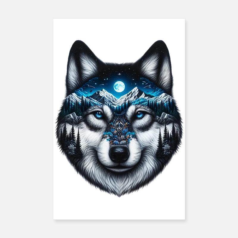 Wolf Poster 8" x 12" (20x30 cm)