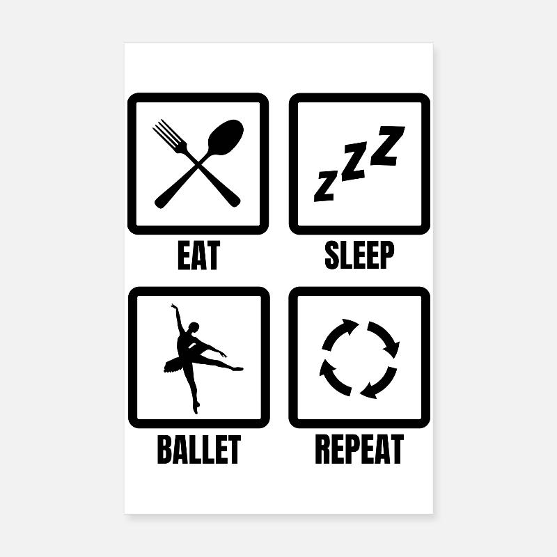 Routine de ballet Poster 20 x 30 cm