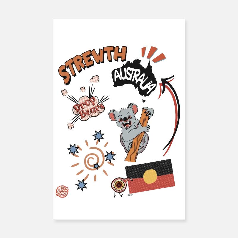 Strewth, Australie Poster 20 x 30 cm