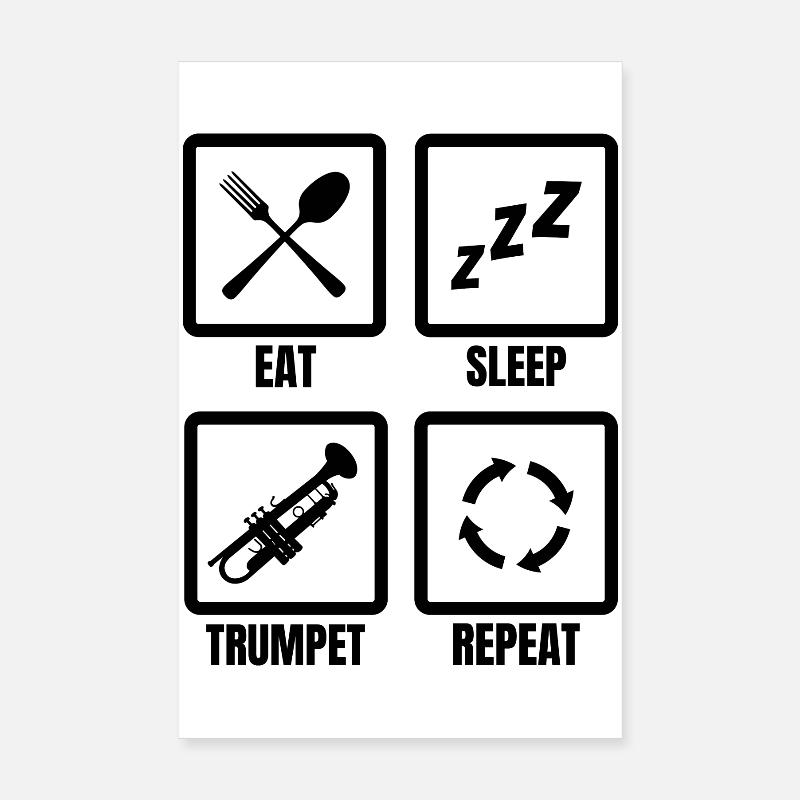 Routine du trompettiste Poster 20 x 30 cm