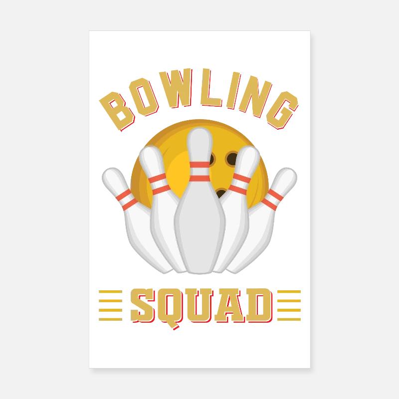 Équipe de bowling Poster 20 x 30 cm