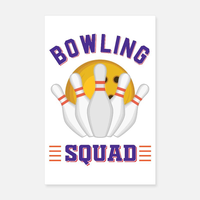 Bowling-Mannschaft Poster 20x30 cm
