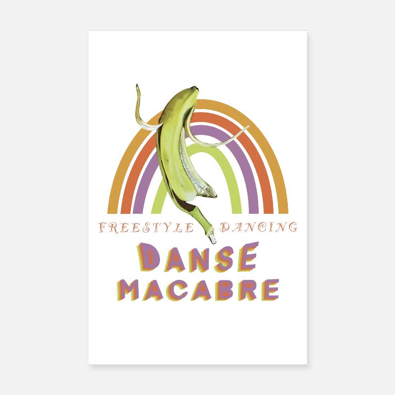 Funny Dancing Banana Poster 8" x 12" (20x30 cm)