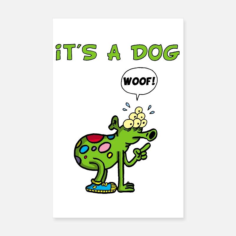 Es ist ein Hund Poster 20x30 cm