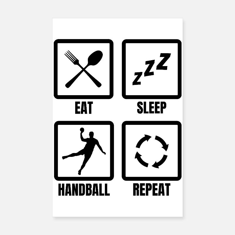 Calendrier du handball Poster 20 x 30 cm