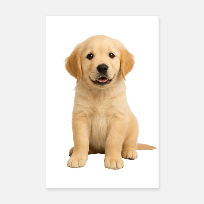 Chiot Golden Retriever Poster 20 x 30 cm