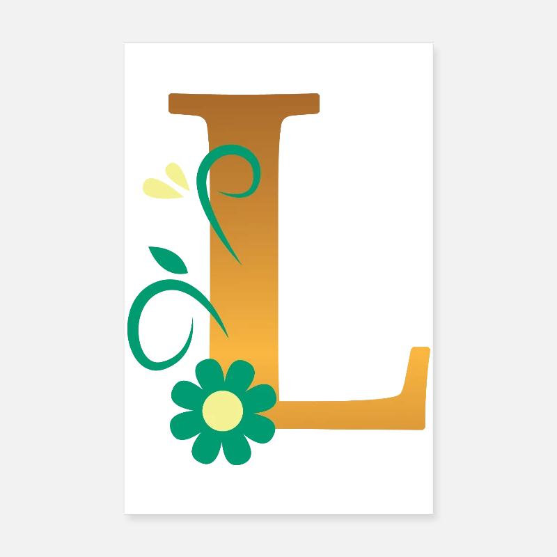 L - Poster 8" x 12" (20x30 cm) - white