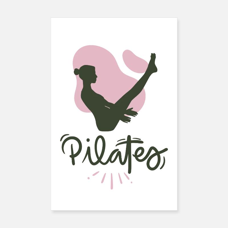 Pilates - Poster 20x30 cm - Weiß