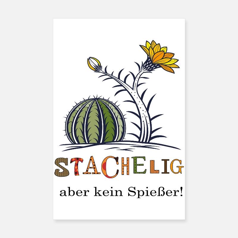 Kaktus mit  Blüte Poster 20x30 cm