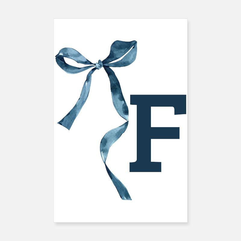 Monogramm f Geschenkidee Poster 20x30 cm