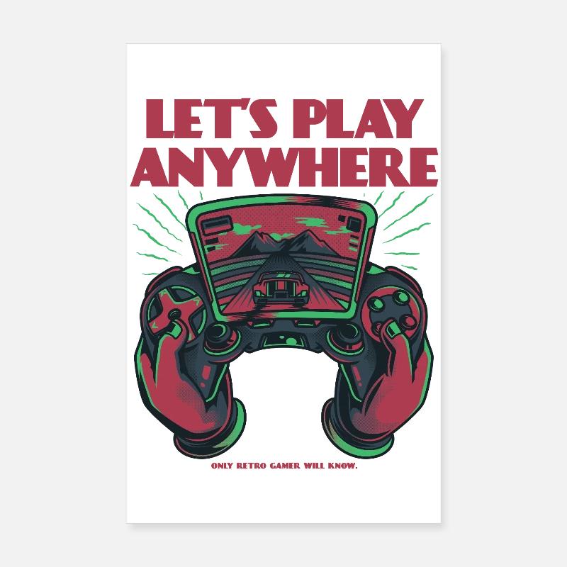 Design Rétro Pour Gamers Poster 20 x 30 cm