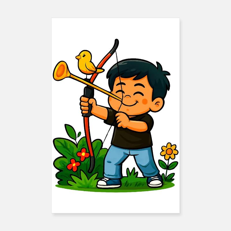 Waldabenteuer Bogenkunst Poster 20x30 cm