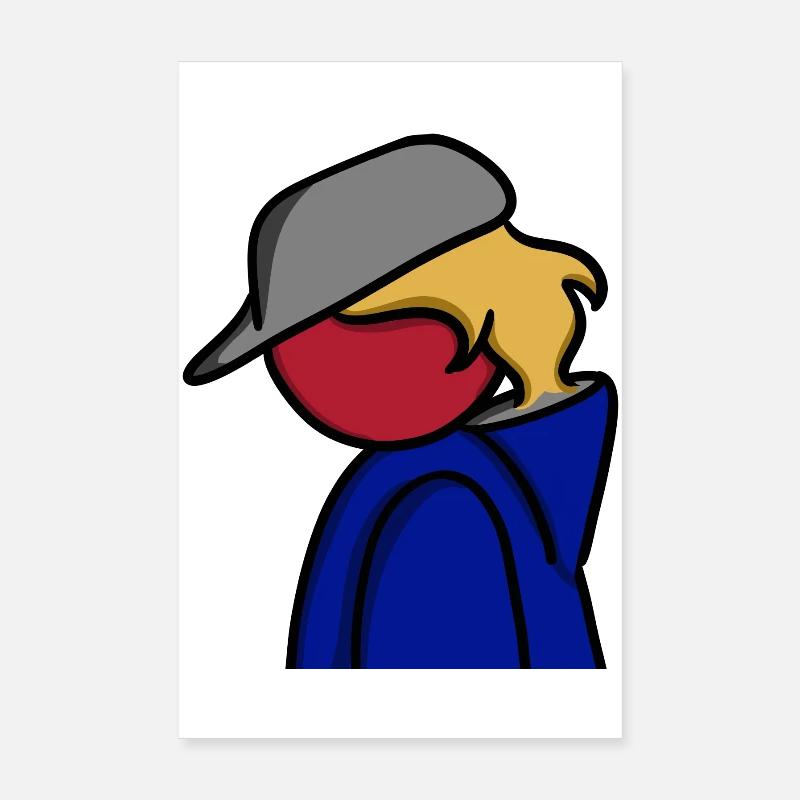 Ein Blick auf Blau Poster 20x30 cm