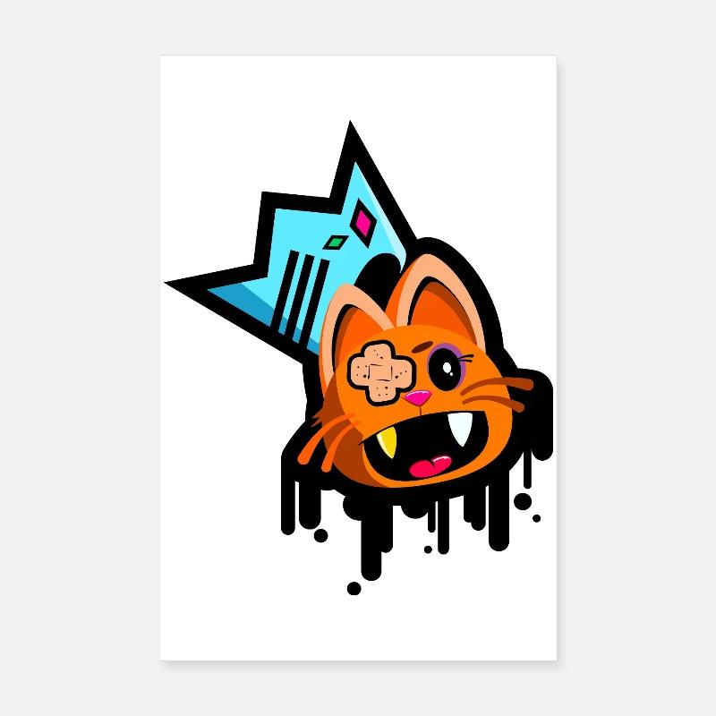 Chat sauvage Poster 20 x 30 cm