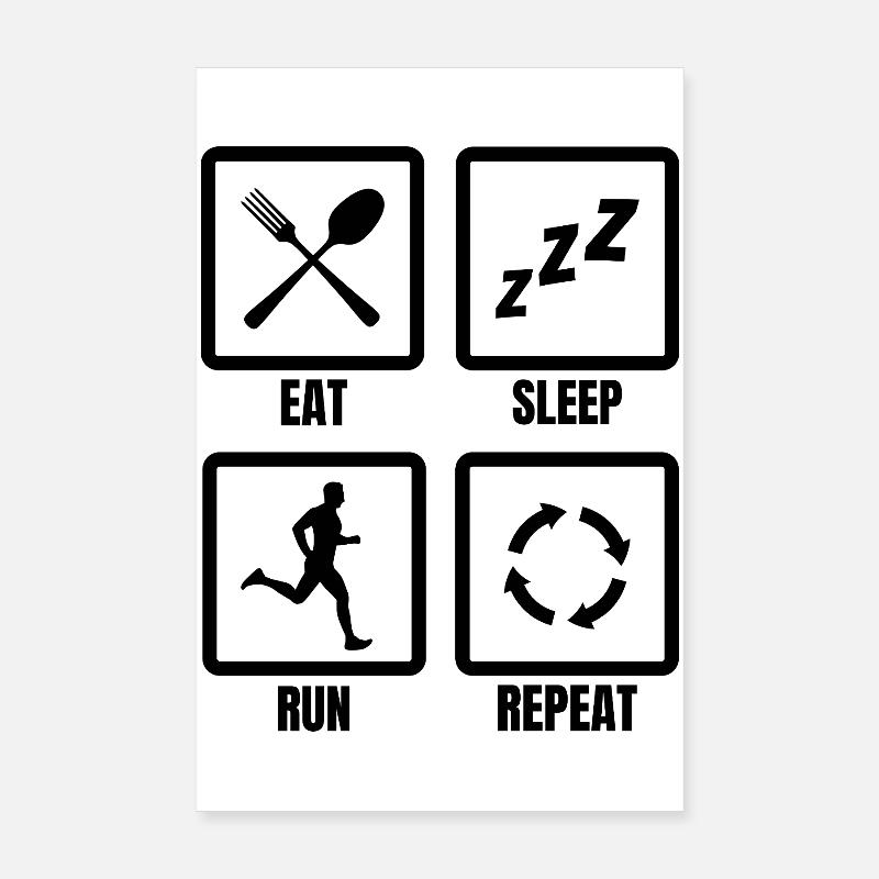 Schedule for runners Poster 8" x 12" (20x30 cm)