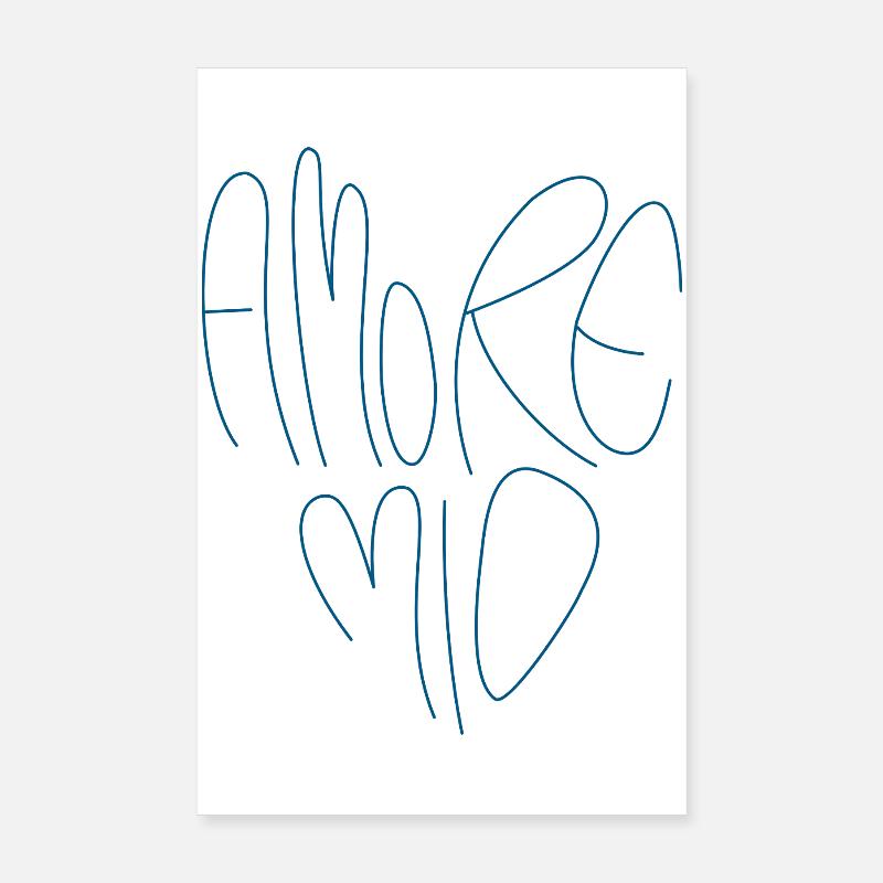 Amore Mio Lettering Poster 8" x 12" (20x30 cm)