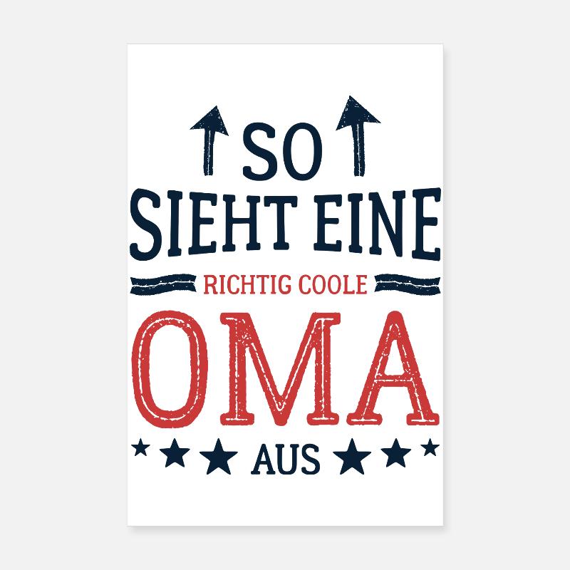 So sieht eine coole Oma aus Beste Großmutter Poster 20x30 cm