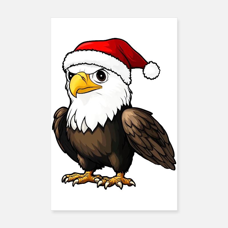 Aigle de Noël Poster 20 x 30 cm