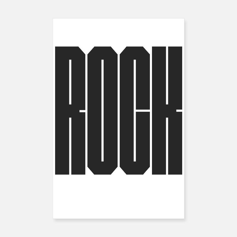 Bold and minimal geometric Rock logo Poster 8" x 12" (20x30 cm)